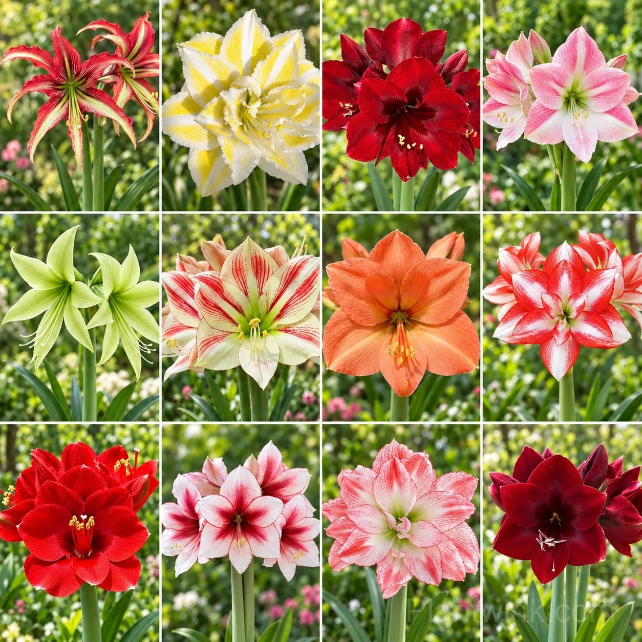 Rare Amaryllis Bulbs – 12 Stunning Varieties in One Complete Collection - Main