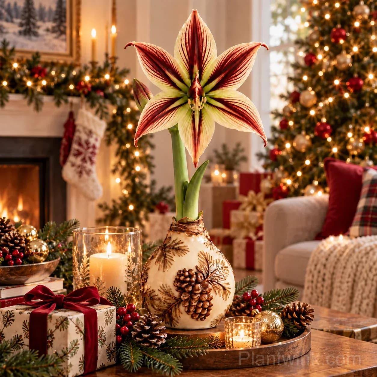 Rare Holiday Waxed Amaryllis Bulbs – 6 Festive Varieties, No Soil or Water Needed - View 4