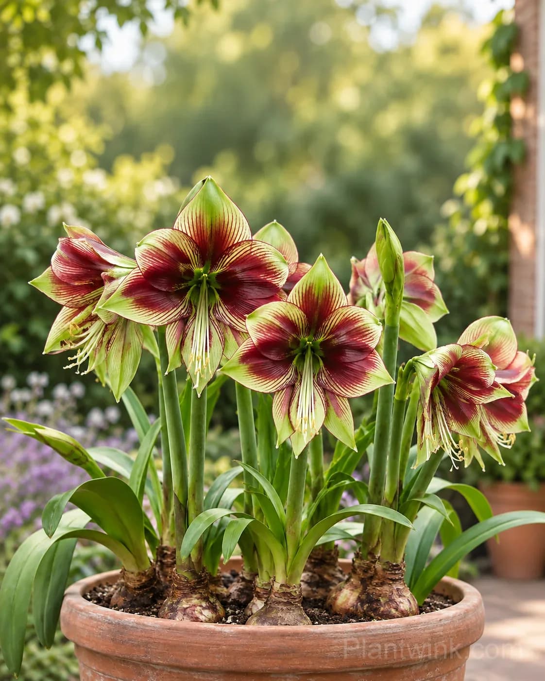 Rare Burgundy & Lime Blooms