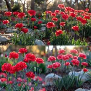 Double Mixed Carnation Seeds—Mother's Day Flowers - Red, 50 Seeds
