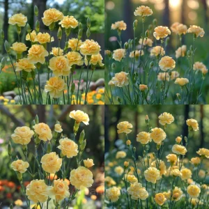 Double Mixed Carnation Seeds—Mother's Day Flowers - Yellow, 50 Seeds