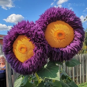 Giant Sunflower Seeds - Purple Yellow, 200 Seeds 😍