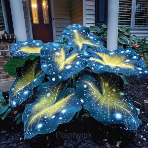 Starry Sky Colored Leaf Caladium Seeds - 16🟦🟨, 500 Seeds💛